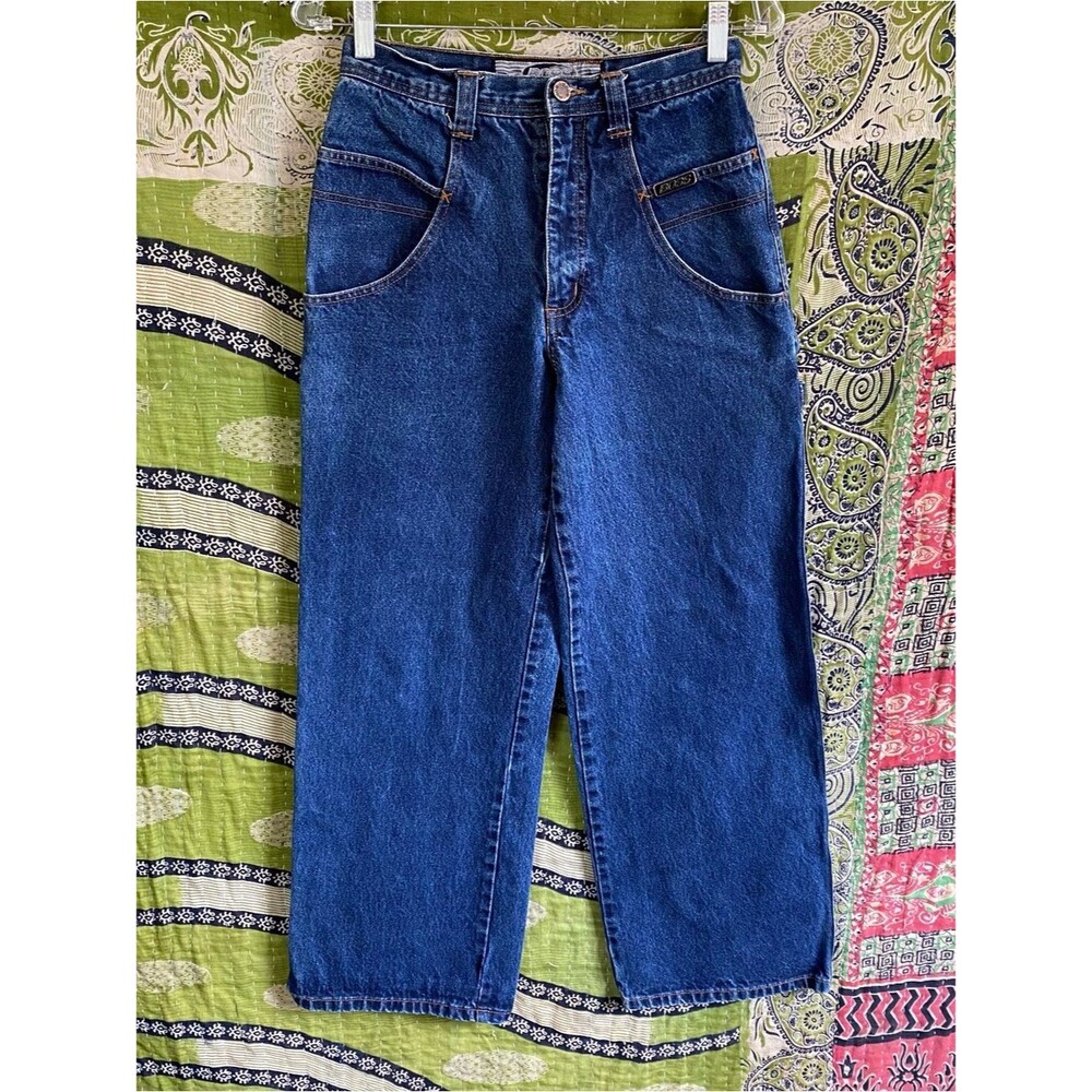 Vintage Y2K Boss by I.G. Design Dark Wash Carpenter Wide Leg Grunge Jeans 7